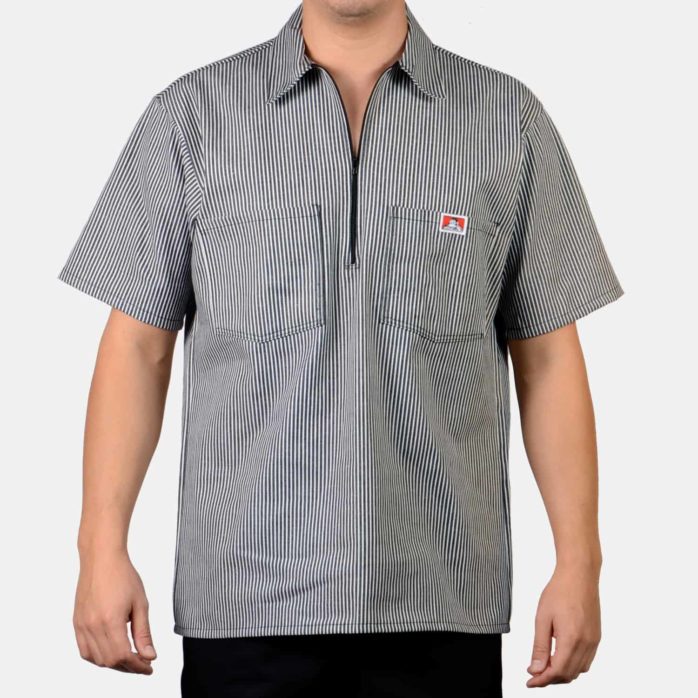 ben davis Short Sleeve Stripe, 1/2 Zip