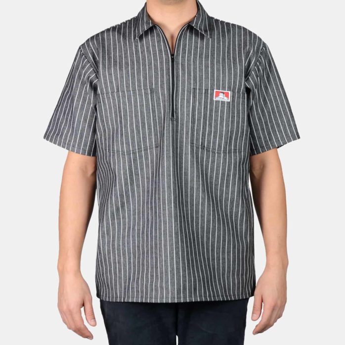 ben davis Short Sleeve Stripe, 1/2 Zip