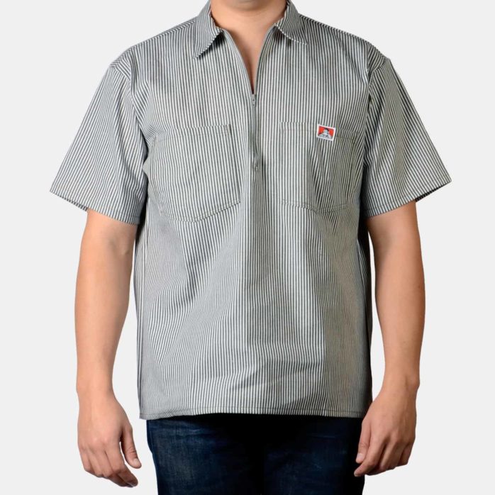 ben davis Short Sleeve Stripe, 1/2 Zip