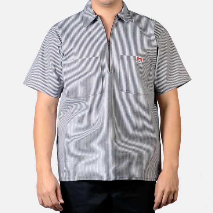 ben davis Short Sleeve Stripe, 1/2 Zip