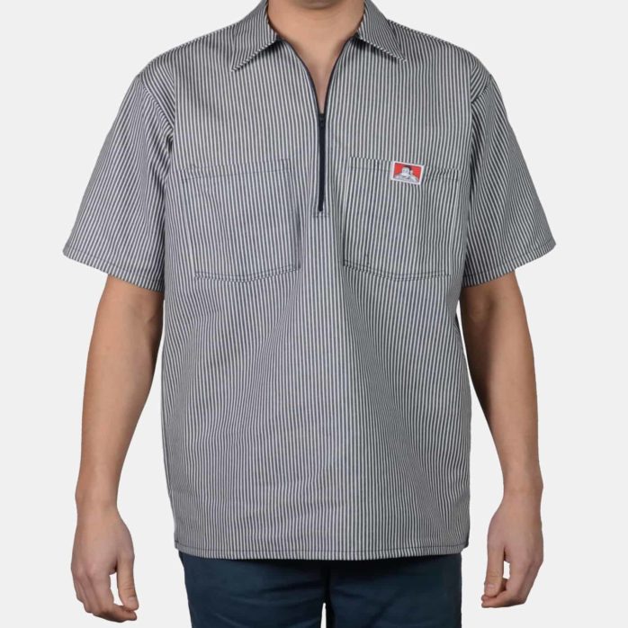 ben davis Short Sleeve Stripe, 1/2 Zip
