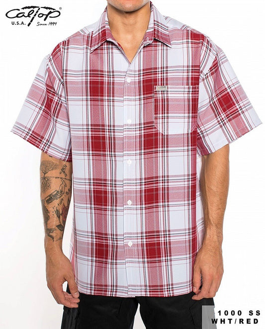 Caltop Plaid — White/Red