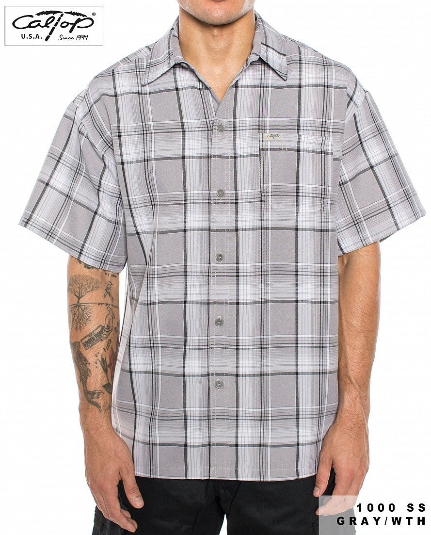 Caltop Plaid — Light Gray/White