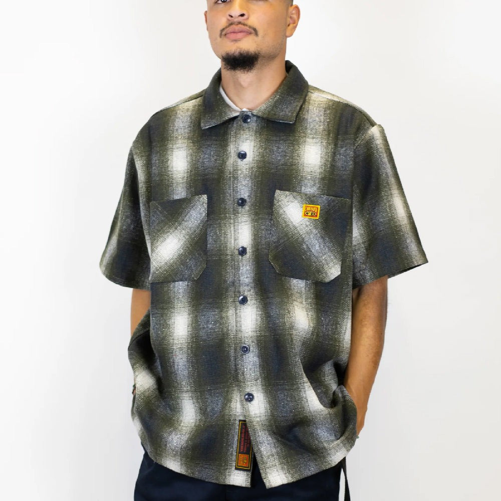 FB County Flannel — Green/Black/White