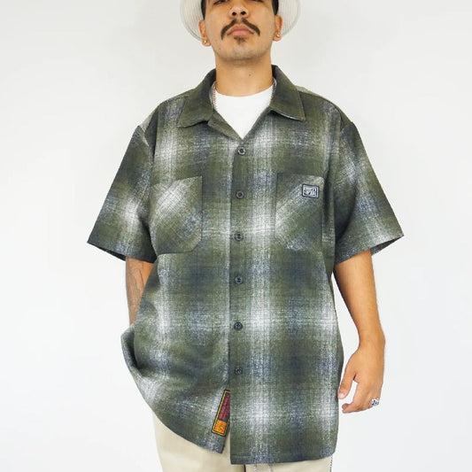 FB County Flannel — Green/Black/Gray