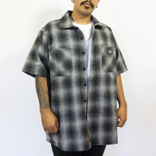 FB County Flannel — Black/Charcoal/Gray