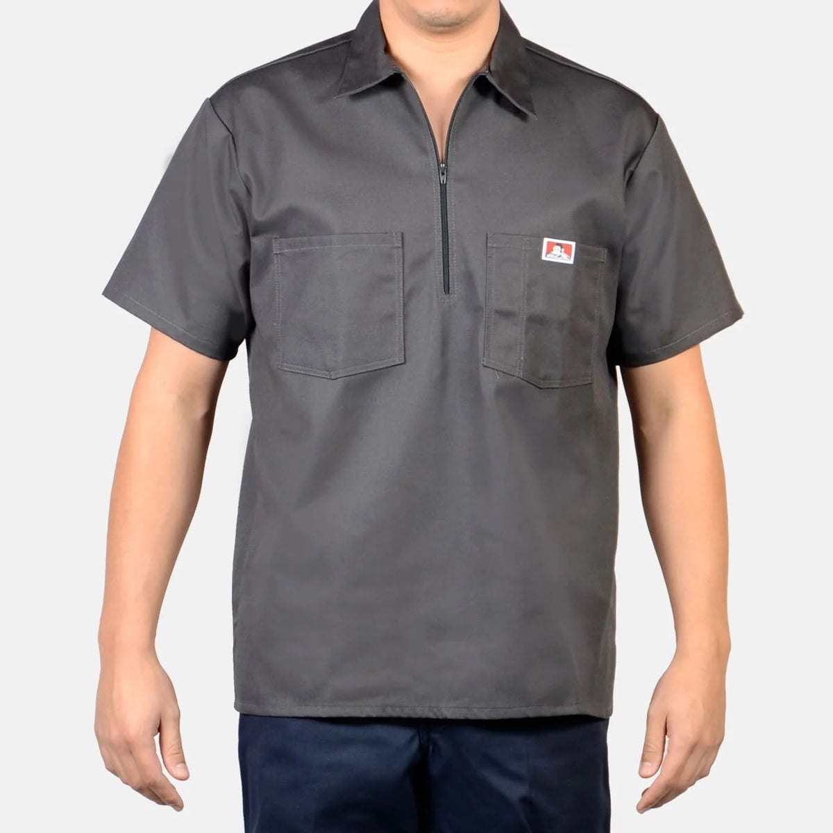 Ben Davis Solid ½ Zip — Charcoal