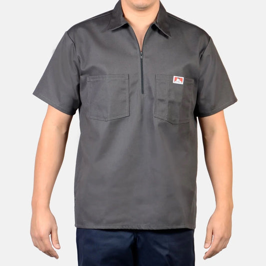 Ben Davis Solid ½ Zip — Charcoal