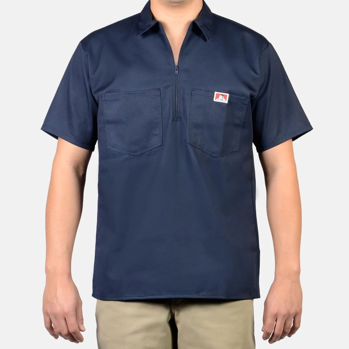 Ben Davis Solid ½ Zip — Navy