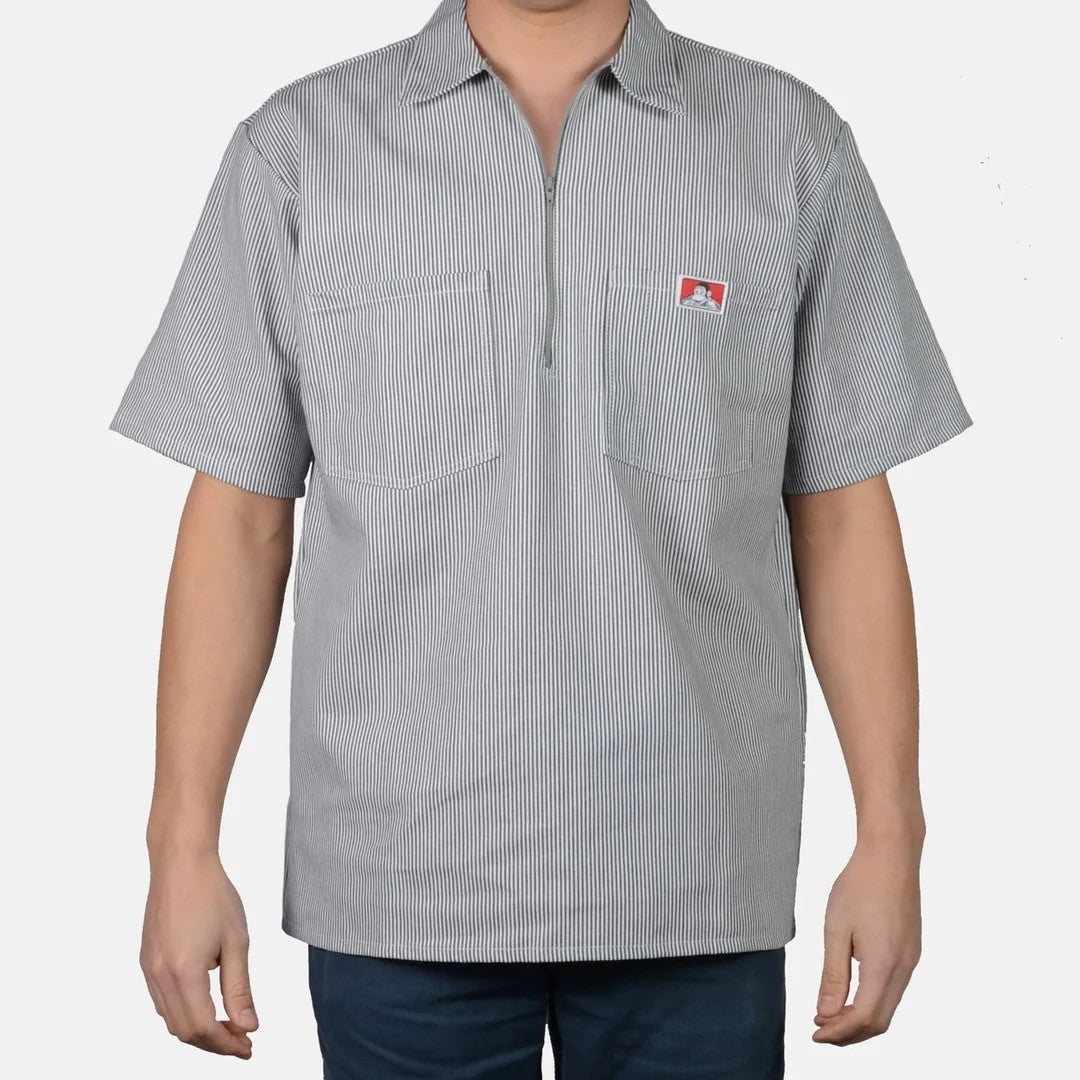 Ben Davis Striped ½ Zip — Hickory Stripe